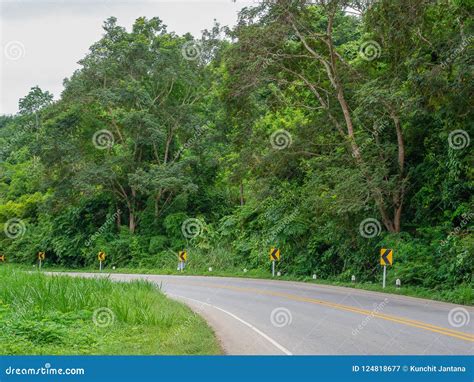 Left Turn Sign , Road Signs Warn of a Sharp Turn. Stock Image - Image ...