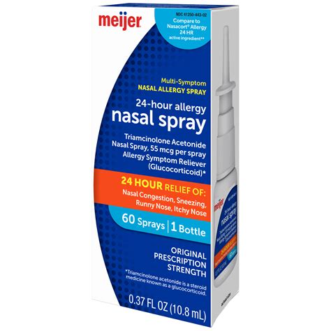 Meijer Triamcinolone Acetonide Nasal Allergy Spray, 55 mcg per spray ...