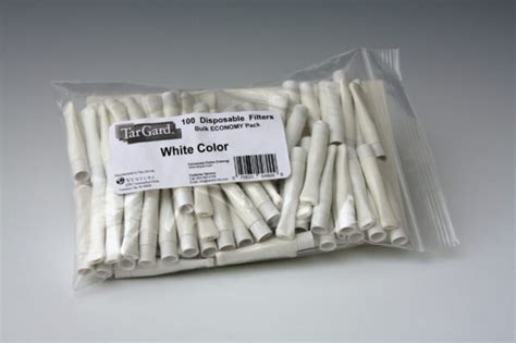 Original Disposable Cigarette Filters - 100 Pack - White - TarGard ...