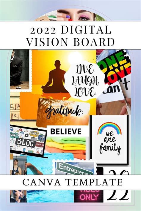 2022 Digital Vision Board Template Printables Canva Online - Etsy ...