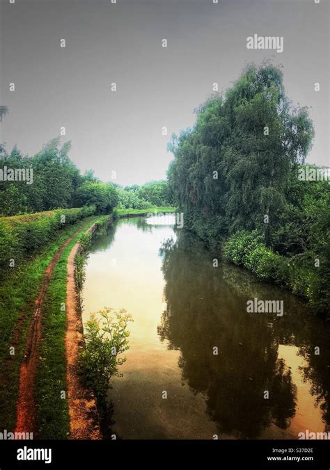 Trent and Mersey canal in Cheshire Uk Stock Photo - Alamy