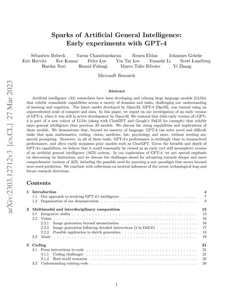 Paper Inteligecia artificial - Sparks of Artificial General ...