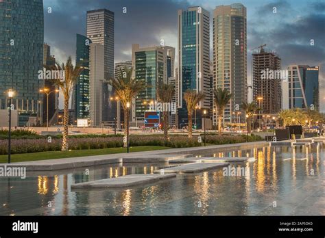 The Corniche in Doha Qatar Stock Photo - Alamy