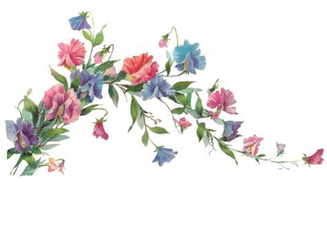 Floral branch element by jinifur.deviantart.com on @deviantART | Flower artwork, Flower clipart ...