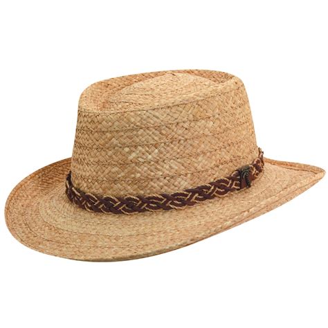 Organic Raffia Gambler Hat with Palm Tree Pin – Explorer Hats