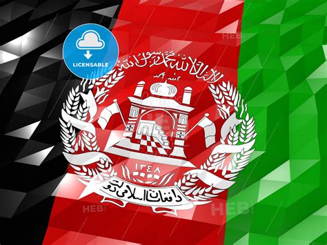 Flag Of Afghanistan 3D Wallpaper Illustration - HEBSTREITS