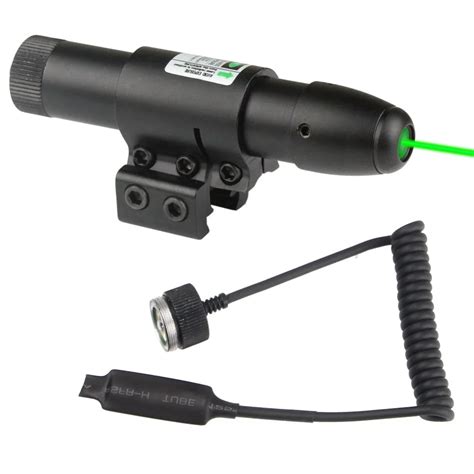 Tactical 532nm Green Laser Sight For Gun Pistol Scope mounts 11mm + Remote Switch Hunting Scopes ...