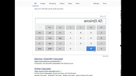 How do do inverse sin (arcsin) on a calculator - YouTube