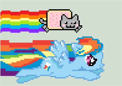 Nyan Cat & Rainbow Dash by Crizcamacho on Newgrounds