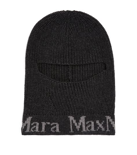 Max Mara grey Logo Balaclava | Harrods UK