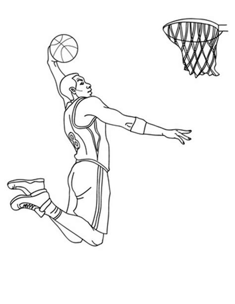 Basketball Player Dunking Drawing