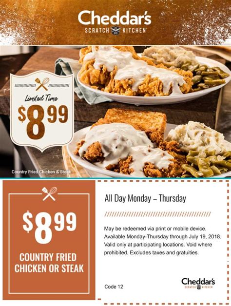 Cheddars Scratch Kitchen June 2021 Coupons and Promo Codes 🛒