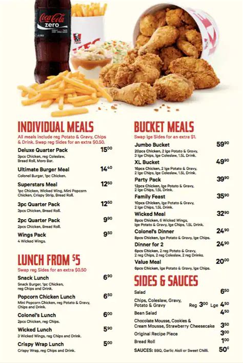 Kfc Menu And Prices South Africa 2020