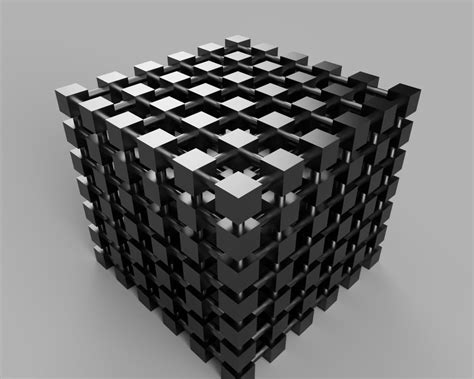 Network from Cube 3D model 3D printable OBJ FBX STL SAT