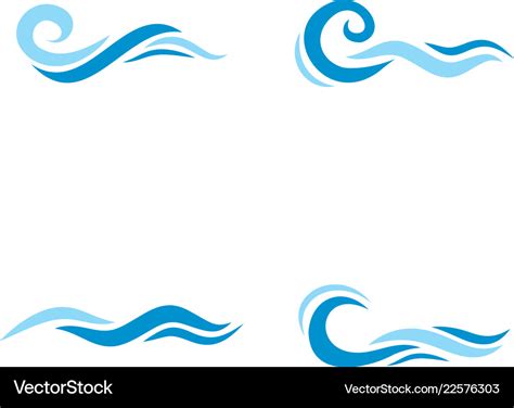 Sea wave logo Royalty Free Vector Image - VectorStock