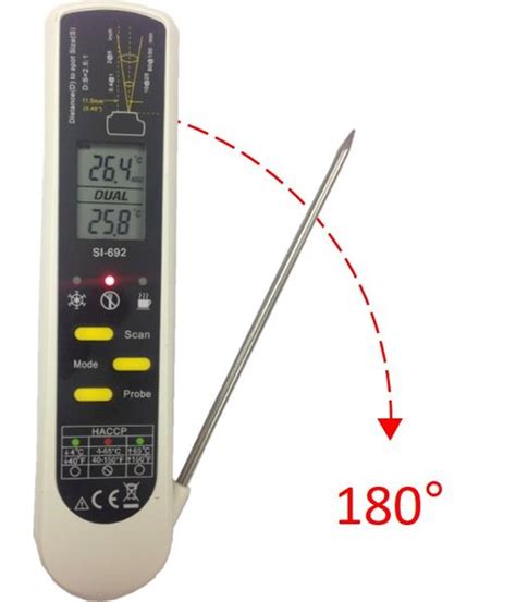 Certified Instruments - 2-in-1 Non-Contact Infrared Thermometer SI-692 With Calibration ...