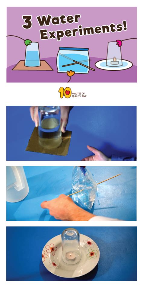 3 Easy Water Experiments for Kids - 10 Minutes of Quality Time