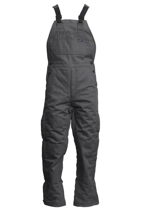 BIFRGYDK 12oz FR Insulated Bib Overalls - 100% Cotton Duck - Gray - LAPCO FR Work Wear - LAPCO ...