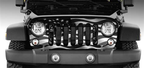 American Flag Jeep Grill Wrap fits Gladiator Choose pattern to | Etsy