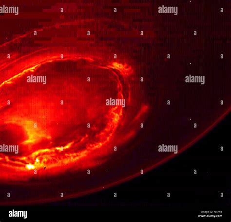 infrared image of the southern aurora of Jupiter, as captured by NASA's ...