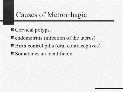 What is Metrorrhagia and its Causes - PT Master Guide