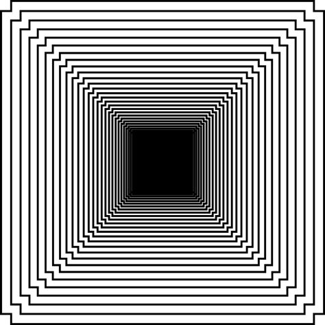 Visual of the Optical Illusion Created from Square Lines Composition ...