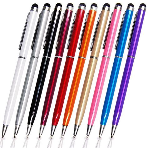 Mini Stylus Touch Screen Pen Universal Built In Ballpoint Pen 2 In 1 For iPhone iPod Samsung ...