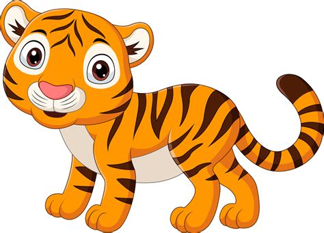 Cartoon baby tiger isolated on white background 5161834 Vector Art at Vecteezy