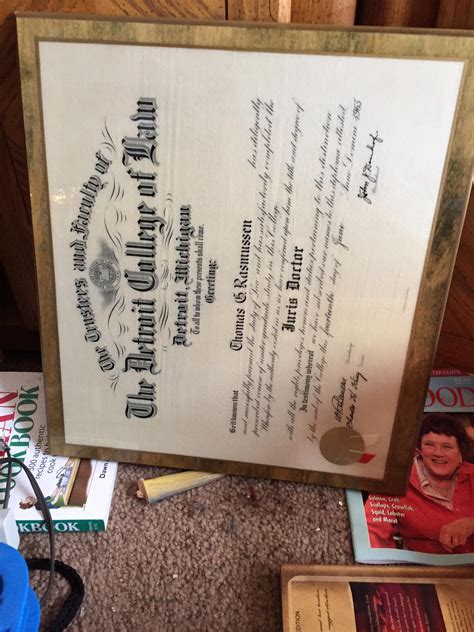 Bought a Juris Doctor Diploma for $1.00 at an estate sale. : r/LawSchool