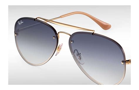 Ray-Ban Blaze Aviator Rb3584n 001/19 58mm in Gold/Light Blue (Blue) for Men - Lyst