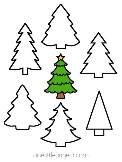 Christmas Tree Template | Free Printable Christmas Tree Outlines