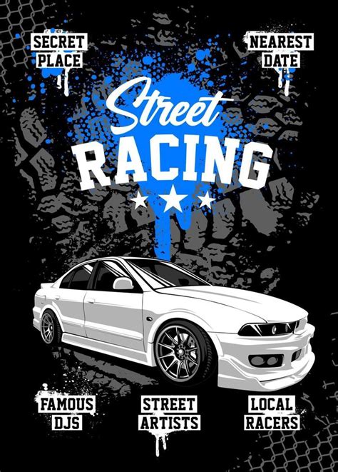 Street Racing Poster Design Template 3240833 Vector Art at Vecteezy