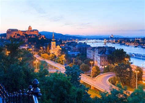 Premium Photo | Budapest city night panorama view