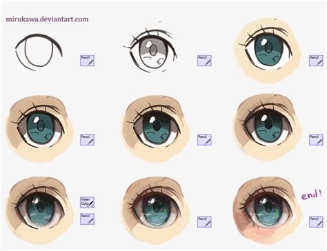 Anime, Eyes, And Tutorial Image - Digital Art Anime Eyes Transparent PNG - 500x380 - Free ...