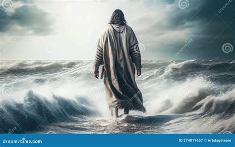 Jesus Walking On The Water. This Artwork Portrays The Miraculous Event ...