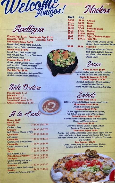 Menu at El Canelo Mexican Restaurant, Sabetha