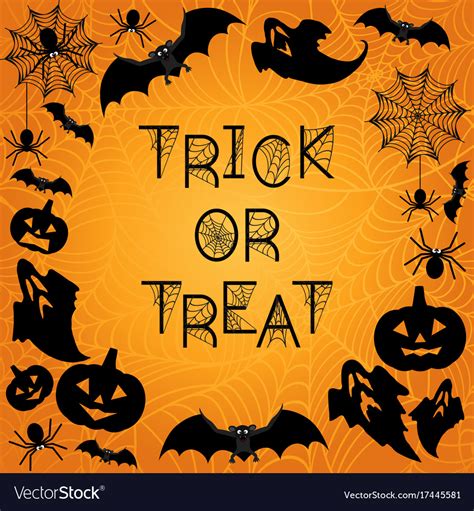 Halloween background trick or treat Royalty Free Vector