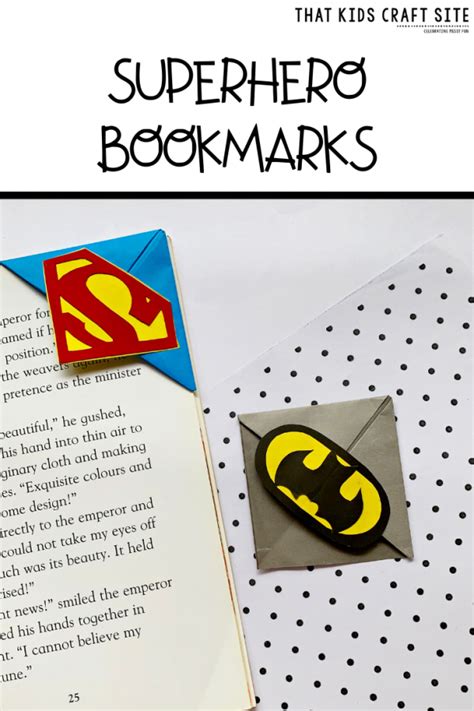 Superhero Bookmarks Template - That Kids' Craft Site