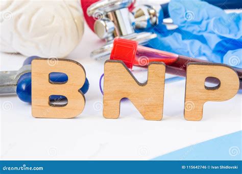 BNP Abbreviation or Acronym in Foreground in Laboratory Scientific or ...