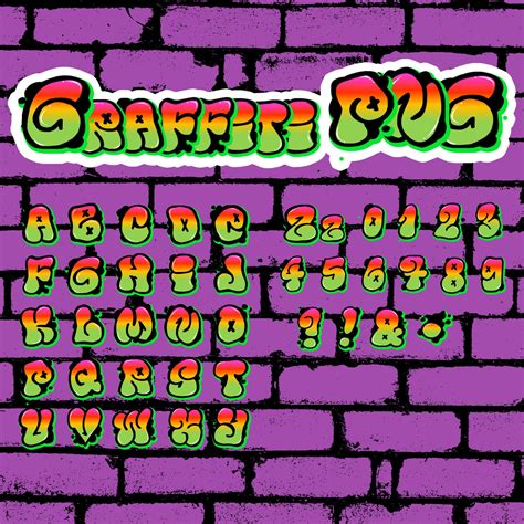 42 PNG Graffiti Letters Alphabet V3 PNG Transparent Background, Cricut, Sublimation, DTF, T ...