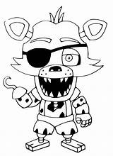 Phantom Foxy Coloring Pages sketch template