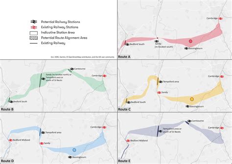 Five route options for East West Rail project unveiled