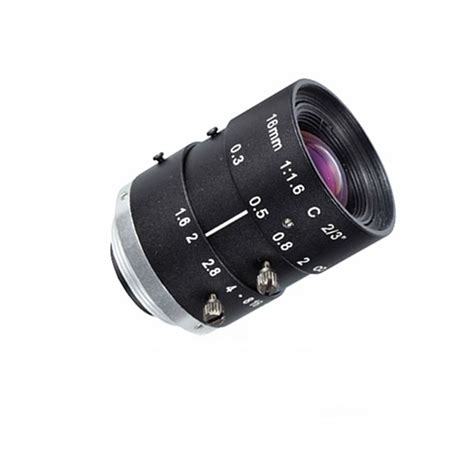 Industrial Camera Lens, Fixed Focus, 2/3", 16mm, F/1.6, C-Mount | ATO.com