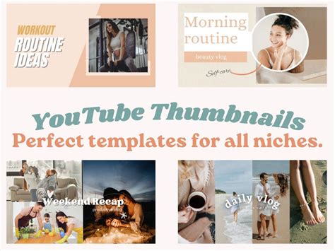 Youtube Thumbnail Canva Template Vlog Thumbnail Template - Etsy