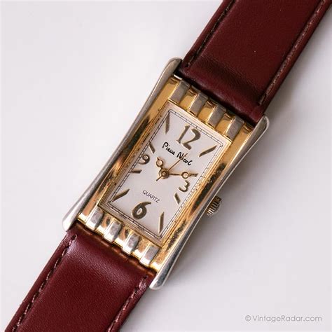 Vintage Pierre Nicol Watch for Her | Rectangular Gold-tone Watch – Vintage Radar