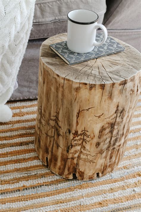 How to make an Awesome Log Side Table - The Wicker House