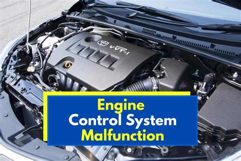 Engine Control System Malfunction in Toyota (C1201 + More)