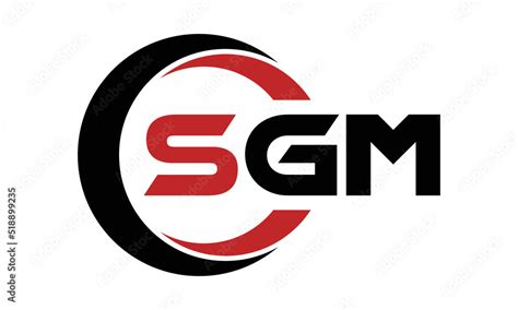 SGM three letter swoosh logo design vector template | monogram logo ...