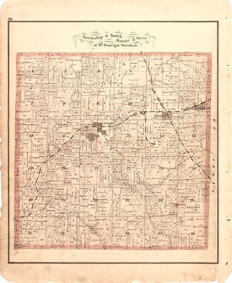 Map, 1800 to 1899, An illustrated historical atlas map of Randolph County, Ills. : carefully ...