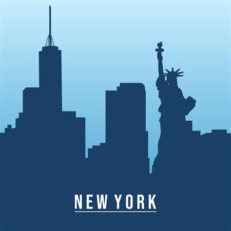 New York City Skyline Silhouette 14065912 Vector Art at Vecteezy